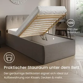home collective Polsterbett 100 x 200 cm H2 Beige