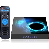 Android 10.0 TV Box,Android Boxes H616 Quad Core 4GB RAM 32GB ROM mit 2.4GHz+5GHz Dual WiFi H.265 Dekodierung HD 3D 6K Bluetooth 4.0 Smart Box