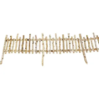 Frank Flechtwaren Beeteinfassung Birkenholz, Rustikaler Look, Langliebig, Stabil, Maße 200 x 25 cm