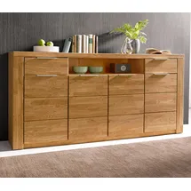 Home Affaire Sideboard HOME AFFAIRE "Zara", braun (eiche teilmassiv), B:200cm H:95cm T:40cm, Holz teilmassiv, Sideboards, Sideboard, Breite 200 cm