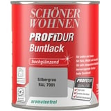 SCHÖNER WOHNEN Profidur Buntlack 750 ml RAL 7001 silbergrau hochglänzend