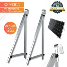 veska Balkonkraftwerk-Halterung 114cm für Geländer Balkon 0-90° verstellbar