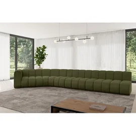 altdecor Ecksofa modulares Sofa Karex-L3 - 490x194x70 cm Grün