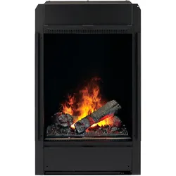Dimplex Engine 68-400 Opti-myst 3D-Elektroeinsatz: Dekoholz mit Stehrost (gezackt) - Schwarz, pulverbeschichtet - Mit Heizung
