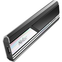Netac ZX10 2TB Portable SSD, 2TB, USB 3.2 Gen.2, 1.050 MB/s Lesen, 1.000 MB/s Schreiben, Externe Festplatte für Mac, PC, Smartphone und Spielekonsole, Metallic Grey