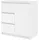 CDF Schubladenkommode 80 x 75 x 40 cm Weiß
