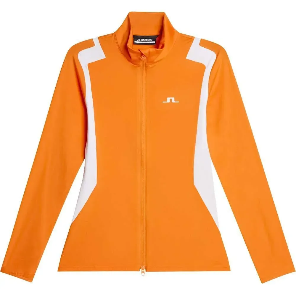 Lindeberg W Mae Zip Mid Layer Damengolfjacke Orange - M