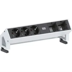 BACHMANN DESK2 3x Schutzkontakt 2x ABD GST18, weiß