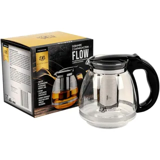 KARL HAUSMANN Glas Teekanne mit Siebeinsatz - 1.5L - Teekanne Glas - Tee Kanne mit Sieb - Tee kanne - Teekannen Perfekt Für Tee-Liebhaber - Stilvolles Design Glasteekanne