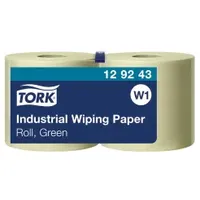 TORK Industrie, Papierwischtücher, W1, 2-lagig, grün 129243 Putztuchrolle Servoil