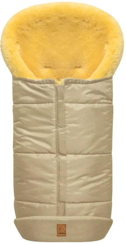 Heitmann Felle Fußsack »Eisbärchen - Lammfell Winterfußsack - Premium Qualität«, mit echtem Lammfell, für Kinderwagen & Buggy, 6 Gurtschlitze, waschbar Heitmann Felle beige