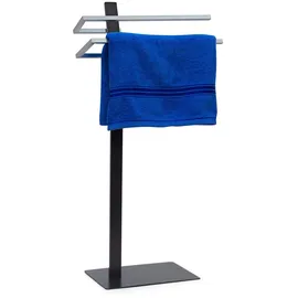 Relaxdays Handtuchständer GRAO 2-armig Anthrazit 85x40x20 cm