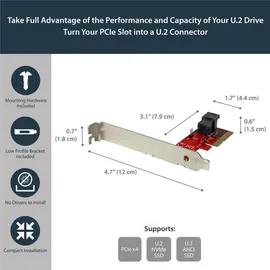 Startech PCI Express Card - 1 x internal SFF-8643 NVMe (PEX4SFF8643)