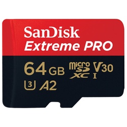 SanDisk Extreme Pro 64GB 200 MB/s micro SDXC UHS-I, U3,