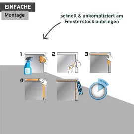WINDHAGER Insektenschutz Plus Fliegengitter Klettband selbstklebend, Flauschband, Klettverschluss Fliegengitter, Befestigungsband, 5m, 03472, Weiss