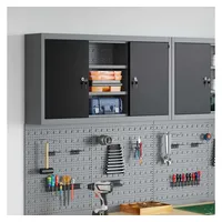 vidaXL Werkzeugschrank Metall 100x20x55 cm Schwarz/Grau