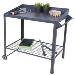 Mobiler Pflanztisch DIANA aus Metall in Anthrazit von GardenPleasure