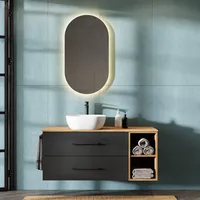 Planetmöbel Badmöbel Set LUX 120 cm mit Waschbecken 42