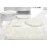 my home Badematte Sanremo, Badvorleger, Badezimmer Teppich, sehr weich, Höhe 30 mm, rutschhemmend beschichtet, fußbodenheizungsgeeignet, schnell trocknend, Polyester, rechteckig, 3-tlg. Hänge-WC Set, Badteppich, unifarben, rechteckig, rund & als 3-tlg. Set erhältlich beige 3-tlg. Hänge-WC Set