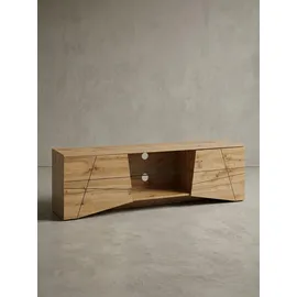 KADIMA DESIGN TV-Lowboard 160x40x50 cm Braun/Glas