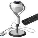 j5create JVU368-N 360°-AI-gesteuerte-Webcam mit Freisprecheinrichtung (2.10 Mpx), Webcam Weiss,