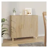 vidaXL Sideboard Sonoma-Eiche 90x34x80 cm Holzwerkstoff