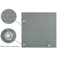 Progresja Polyrattan Balkonsichtschutz mit Metallösen Hellgrau 0,9m x 5m