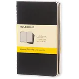 Moleskine S, kariert, schwarz - 3er-Pack