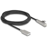Delock USB Kabel Typ-A Stecker zu USB 2.0 USB A USB C Schwarz, Silber