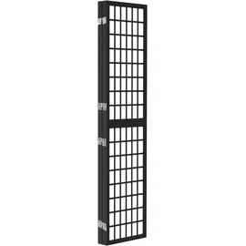 vidaXL 4-tlg. Paravent Japanischer Stil Faltbar 160x170 cm Schwarz