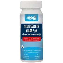 mediPool Teststäbchen Chlor/ph, 50 Stück