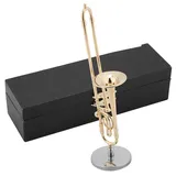 Musikinstrument Modell Miniatur Musik Ornamente Neuheit Posaune mit Metallverschluss Größe 6,3 x 1,6 x 1,6 in.