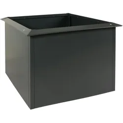 Mendler Hochbeet HWC-N24, Metallhochbeet Gemüsebeet Blumenkasten Pflanzkübel, Schneckenkante 78x110x110cm Eisen 44kg, anthrazit