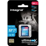 Integral 64GB UHS-II SD-Karte V90 Bis zu 300MB/s Lese- und 280MB/s Schreibgeschwindigkeit SDXC Professional High Speed Speicherkarte