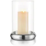luxuskollektion Windlicht Glaszylinder Silber