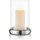 luxuskollektion Windlicht Glaszylinder Silber