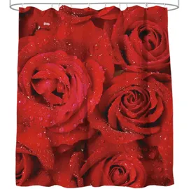 Sanilo Duschvorhang Rosen 180 x 200 cm rot