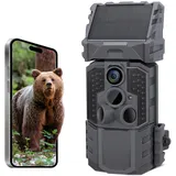 Wosports Wildkamera 1296P HD Wildtierkamera, 33MP WLAN Nachtsichtkamera mit Bewegungsmelder, 0,1 s Auslösegeschwindigkeit, 120° Erfassungs Winkel, IP66 Wasserdicht Tierkamera mit APP und 32GB SD Karte