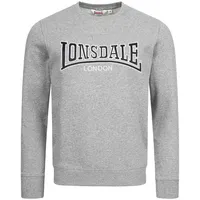 Lonsdale Herren Rundhals Sweatshirt schmale Passform Berger LP181, Marl
