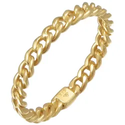 Elli PREMIUM Gliederring Bandring Panzerkette 375er Gelbgold Ringe   Damen 