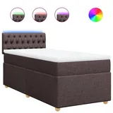 vidaXL Boxspringbett 90 x 200 cm Dunkelbraun