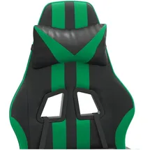 vidaXL Gaming-Stuhl mit Fußstütze Schwarz und Grün