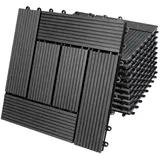 CASARIA WPC Fliesen 11x Mosaik Anthrazit