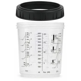Wiltec Mischbechersystem 600ml 50x Filter 125μm Lackmischbecher Autolackierung