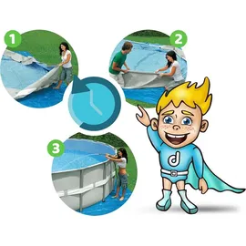 BESTWAY Steel Pro Max Frame Pool Set 366 x 76 cm lichtgrau inkl. Filterpumpe
