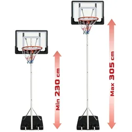 Vendomnia Basketballkorb Weiß 230 - 305 cm