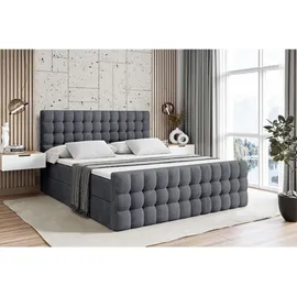 altdecor Boxbett, VIONE-Z - 160 x 200 - H3 - Dunkelgrau
