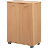 FineBuy Schuhschrank 60 x 90 x 35 cm braun / braun