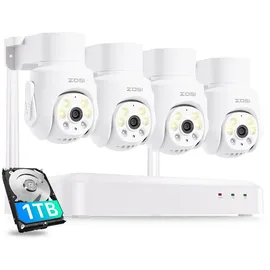 ZOSI 5MP Überwachungskamera Set Weiß