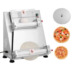 VEVOR Elektrische Pizzateigpresse Halbautomatische Teigrolle 355,6mm Brotpresse